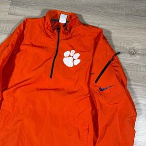 Nike Clemson Tigers Orange‎ Storm-FIT Pullover Windbreaker Jacket Waterproof  XL